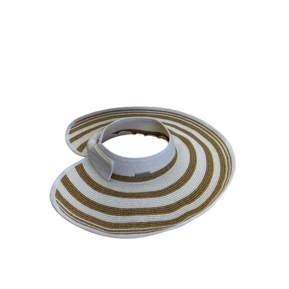 San Diego Hat Company Womens Roll-Up Sun Visor With Adjustable Strap In White & - Picture 2 of 9